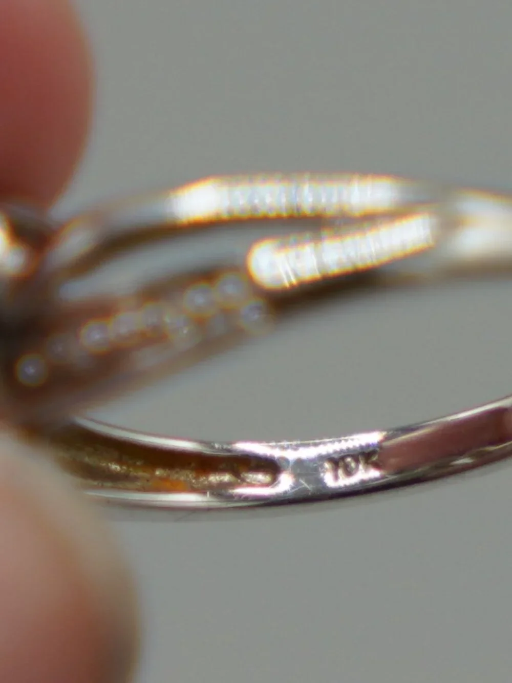 Kay Jewelers 10K White Gold Diamond Heart Ring-US 7-Vintage 2004-Lab Created